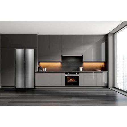 Refrigerador Side By Side 442L Cor Inox Midea