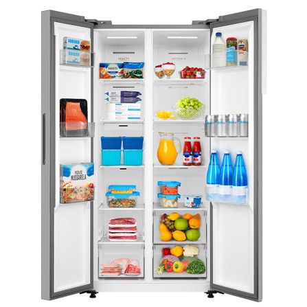 Refrigerador Side By Side 442L Cor Inox Midea