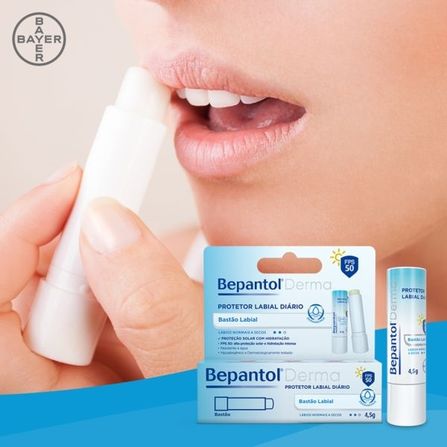 Protetor Labial Diário Derma Hidratante com FPS50 Bepantol