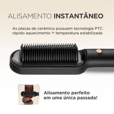 Escova Alisadora Black Gold Mondial EA-06