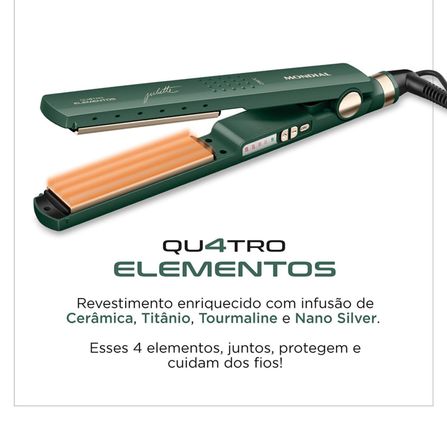 Prancha Alisadora By Juliette Mondial Verde Oliva 60W - P-JU-02