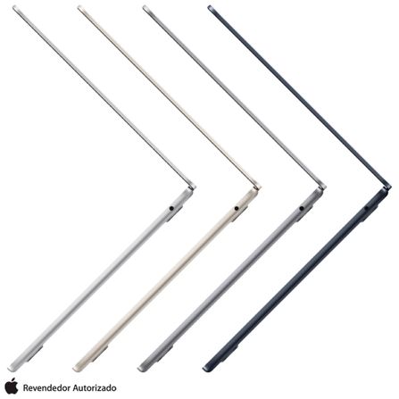 Notebook Apple MacBook Air 13" M2 (CPU de 8 núcleos e GPU de 8 núcleos, 8GB RAM , 256 GB SSD) - Meia-noite