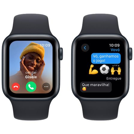 Apple Watch SE (GPS 40 mm) Caixa Meia-Noite de Alumínio Pulseira Esportiva Meia-noite – PM