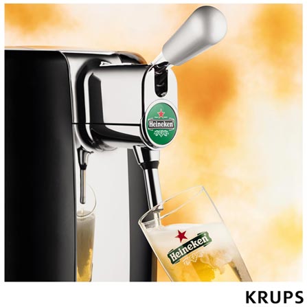 Chopeira Beertender Krups Heineken com Capacidade de 5 Litros Preta - B101_CHOP