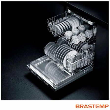 Lava-Louças de Embutir Brastemp Gourmand 14 Serviços Inox com Smart Sensor - BLB14GR