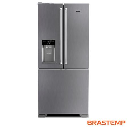 Refrigerador Brastemp Gourmand Frost Free French Door Água e Gelo na Porta 515 Litros Inox BRH86AR
