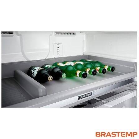 Refrigerador Brastemp Gourmand Frost Free French Door Água e Gelo na Porta 515 Litros Inox BRH86AR