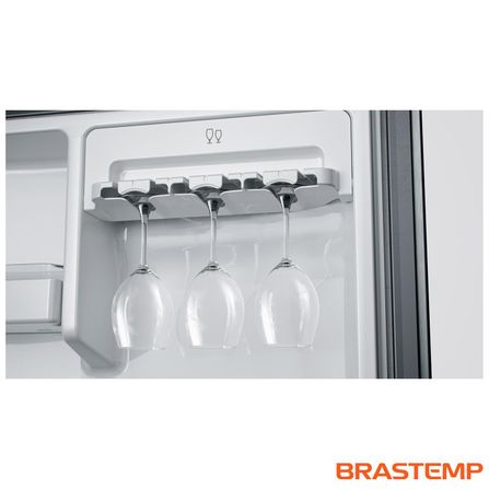 Refrigerador French Door Brastemp de 3 Portas Frost Free Side Inverse com 554L Inox - BRO85AK