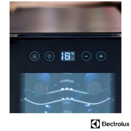 Adega de Vinhos Electrolux para 12 Garrafas com até 18°C e Controle de Temperatura - ACB12