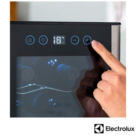 Adega de Vinhos Electrolux para 12 Garrafas com até 18°C e Controle de Temperatura - ACB12