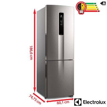 Refrigerador Bottom Freezer Electrolux de 02 Portas Frost Free com 400 Litros AutoSense Inox - DB44S
