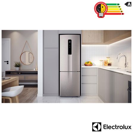 Refrigerador Bottom Freezer Electrolux de 02 Portas Frost Free com 400 Litros AutoSense Inox - DB44S