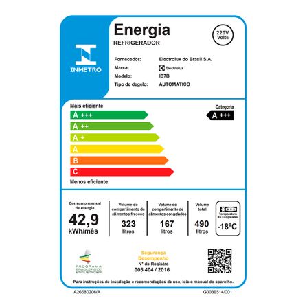 Refrigerador de 02 Portas Electrolux Frost Free com 490 Litros Efficient com AutoSense Inverse Black Inox Look - EXIB7B