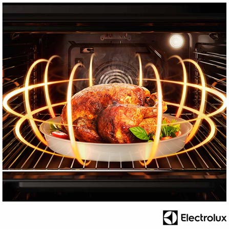 Forno Elétrico de Embutir Electrolux Vidro Espelhado com Frame com 80 Litros, Grill e Painel Touch Inox - OE9XT