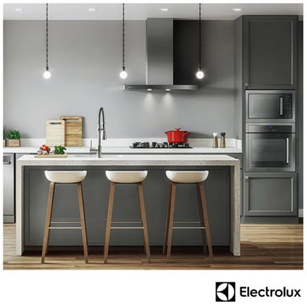 Forno Elétrico de Embutir Electrolux Vidro Espelhado com Frame com 80 Litros, Grill e Painel Touch Inox - OE9XT