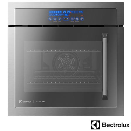 Forno Elétrico de Embutir Electrolux Vidro Espelhado com Frame com 80 Litros, Grill e Painel Touch Inox - OE9XT