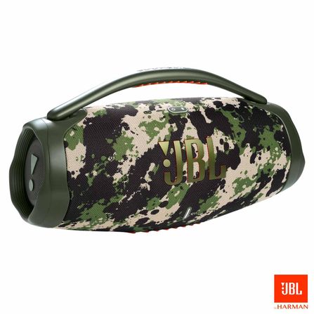 CAIXA DE SOM BLUETOOTH JBL BOOMBOX 3 CAMUFLADA ATÉ 24H DE REPRODUÇÃO IP67 À PROVA D'ÁGUA 130W