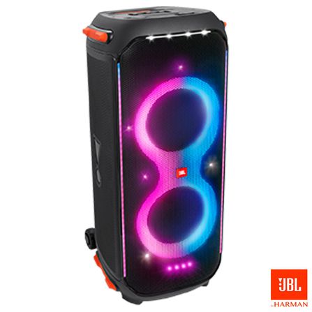 Caixa De Som Bluetooth JBL Partybox 710 Efeito Luzes LED Alça e Rodas Transporte IPX4 800W