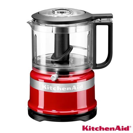 Mini Processador de Alimentos KitchenAid Empire Red com 02 Velocidades, Capacidade de 0,8 Litros - KJA03BV