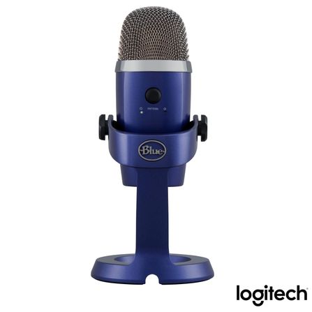Microfone Blue Microphones Condensador USB Blue Yeti Nano Azul - 988-000089