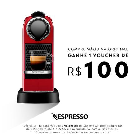 Cafeteira Nespresso CitiZ Vermelho Cereja para Café Espresso - C113-BR