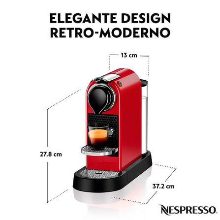Cafeteira Nespresso CitiZ Vermelho Cereja para Café Espresso - C113-BR