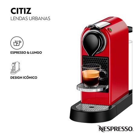 Cafeteira Nespresso CitiZ Vermelho Cereja para Café Espresso - C113-BR