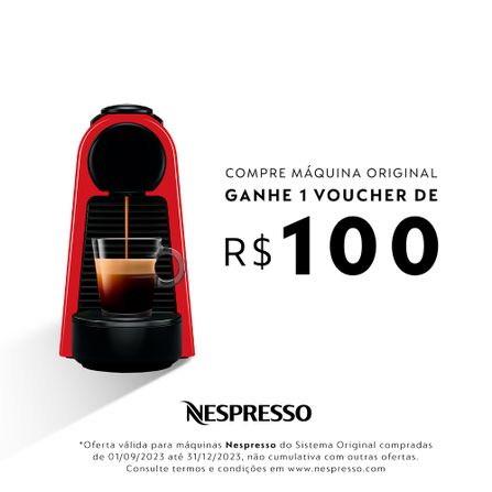 Cafeteira Nespresso Essenza Mini Vermelha para Café Espresso - D30-BR
