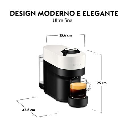 Cafeteira Nespresso Vertuo POP Branco Coco para Café Espresso Manual - GCV2BR