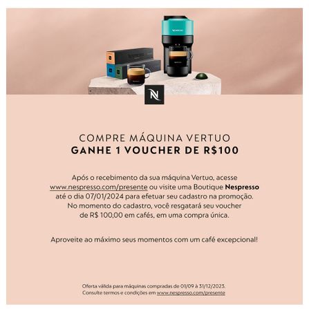 Cafeteira Nespresso Vertuo POP Preta para Café Espresso Manual - GCV2BR