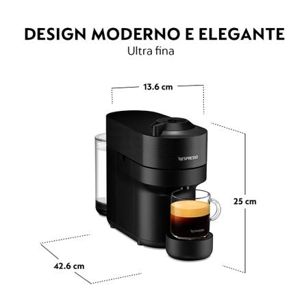 Cafeteira Nespresso Vertuo POP Preta para Café Espresso Manual - GCV2BR