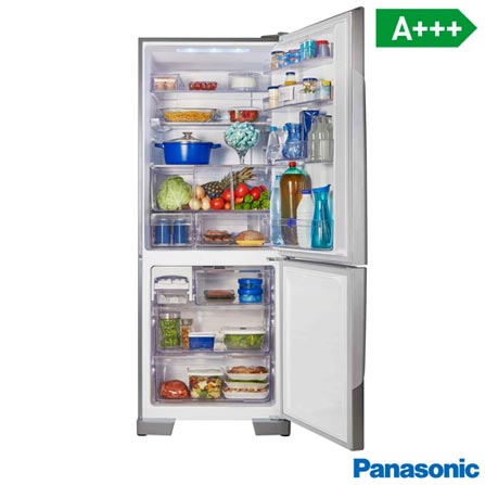 Refrigerador Bottom Freezer Panasonic de 02 Portas Frost Free com 425 Litros e Painel Easy Touch Aço Escovado - BB5