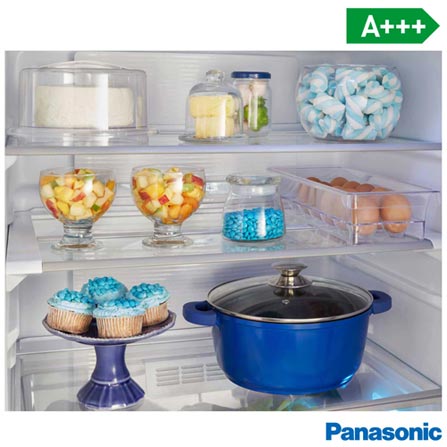 Refrigerador Bottom Freezer Panasonic de 02 Portas Frost Free com 425 Litros e Painel Easy Touch Aço Escovado - BB5