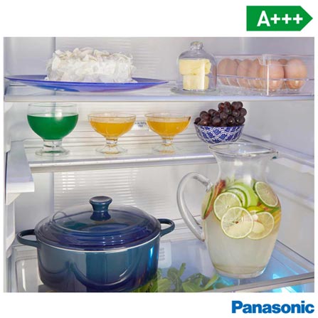 Refrigerador Bottom Freezer Panasonic de 02 Portas Frost Free com 425 Litros e Painel Easy Touch Aço Escovado - BB5