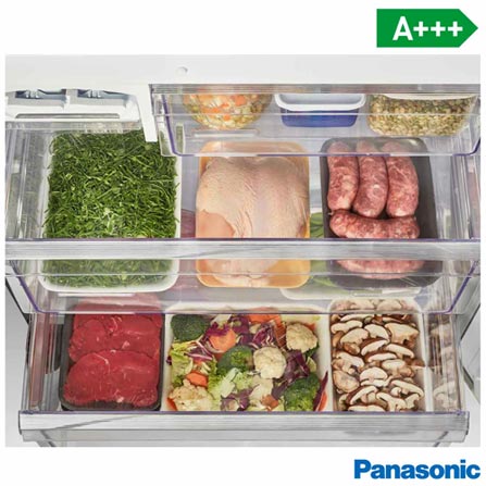 Refrigerador Bottom Freezer Panasonic de 02 Portas Frost Free com 425 Litros e Painel Easy Touch Aço Escovado - BB5
