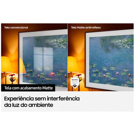 Smart TV Samsung The Frame QLED 4K 43" Polegadas 43LS03B com Modo Arte, Design Slim, Molduras Customizáveis e Wi-Fi