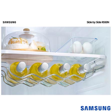 Refrigerador Side By Side Samsung de 02 Portas Frost Free com 501 Litros Painel Eletrônico Inox - RS50N3413S8/AZ
