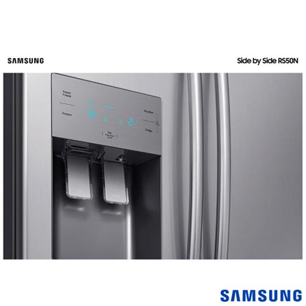Refrigerador Side By Side Samsung de 02 Portas Frost Free com 501 Litros Painel Eletrônico Inox - RS50N3413S8/AZ