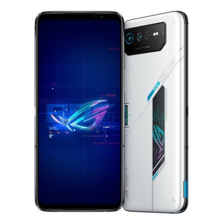 Smartphone Gamer ROG Phone 6 White Asus, Tela 6,78" White, 8GB, 256GB, Câmera Tripla 50MP+13MP+5MP - AI22011D048BR