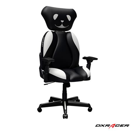 Cadeira Dog Giratória Reclinável e com Regulagem de Altura Preta e Branca - DXRACER