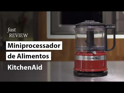 Mini Processador de Alimentos KitchenAid Empire Red com 02 Velocidades, Capacidade de 0,8 Litros - KJA03BV