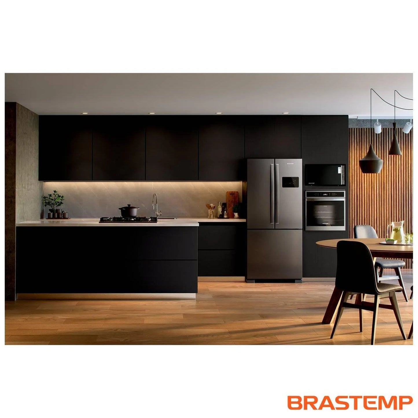 Refrigerador French Door Brastemp de 3 Portas Frost Free Side Inverse com 554L Inox - BRO85AK