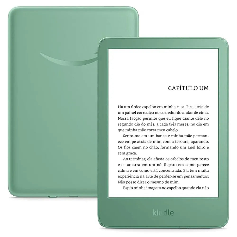 Kindle 16GB modelo2024, tela antirreflexo, troca de página rápida, luz ajustável e bateria longa duração, Cor Verde