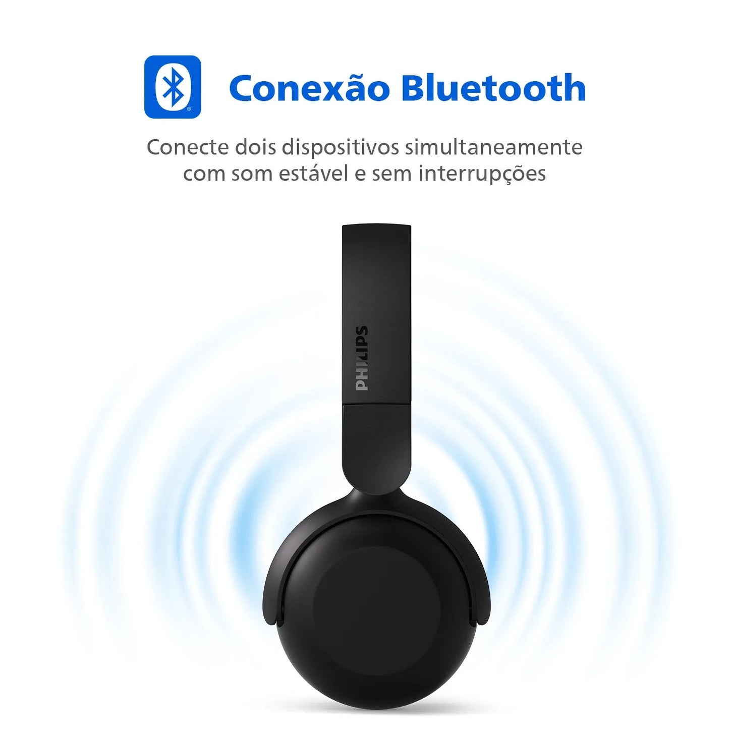 Fone de Ouvido Philips Bluetooth Headphone Preto - TAH2209BK/00