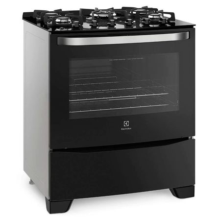 Fogão de Piso Electrolux de 05 Bocas com Mesa de Vidro Preto - 76GS