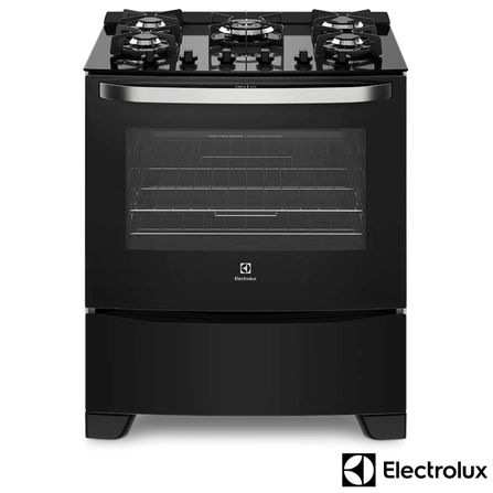Fogão de Piso Electrolux de 05 Bocas com Mesa de Vidro Preto - 76GS