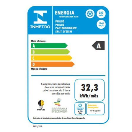 Ar Condicionado Split Philco 18000 BTUs Inverter Frio PAC18000IFM9W