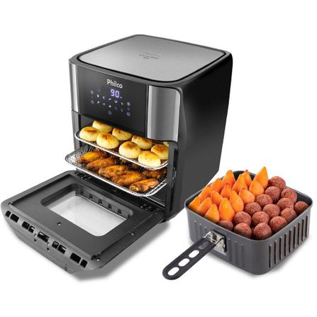 Fritadeira Elétrica Air Fry Oven Philco com Painel Digital, 1800W, 12 Litros, Preto - PFR2200P