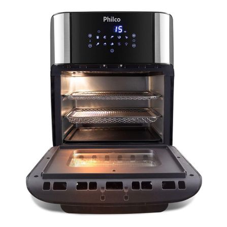 Fritadeira Elétrica Air Fry Oven Philco com Painel Digital, 1800W, 12 Litros, Preto - PFR2200P