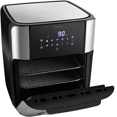 Fritadeira Elétrica Air Fry Oven Philco com Painel Digital, 1800W, 12 Litros, Preto - PFR2200P